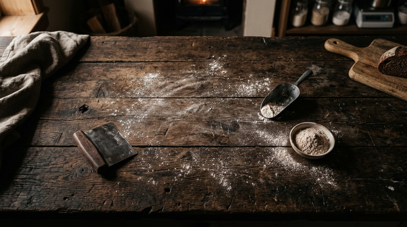 Rustic wood baker table texture