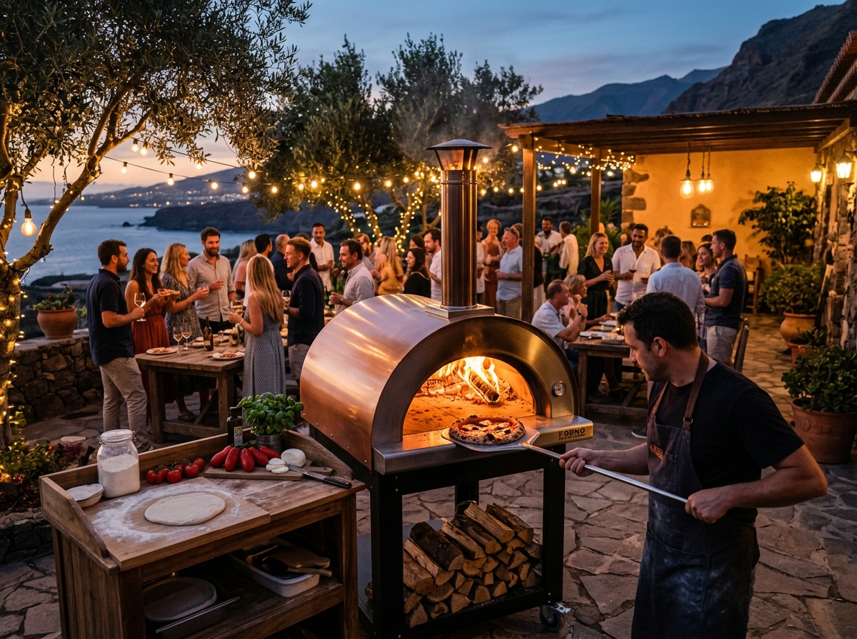 Outdoor Live Pizza Party Catering in Tenerife